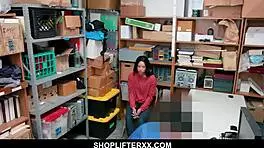 cute teen 18+ caught stealing blows mall cop