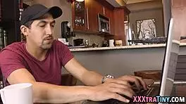 i'm the teeny skank getting a facial cumshot.