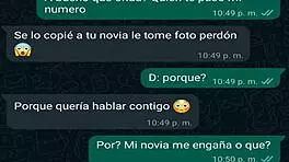 La puta Vero, my girlfriend's friend, texts me secretly