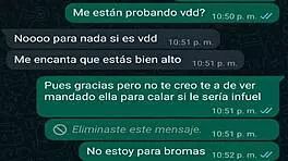 La puta Vero, my girlfriend's friend, texts me secretly