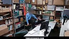 teenrobber - cute shoplifter caught on surveillance lets officer fuck her for no charges - penelope reed