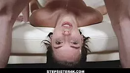 cute stepsister natalie porkman does pov blowjob and ass licking