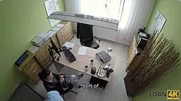 loan4k babe craves a motorcycle, bank clerk offers help 😈