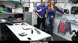 Thick step mom and teen daughter caught shoplifting in cctv and being punished by officer - Jane Rogers Lauren Phillips