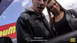 Hidden cam catches czech girl giving blowjob for cash in shop doggystyle