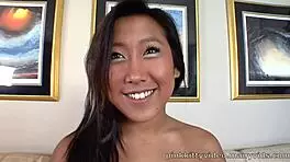 Asian Teen 18+ Cumslut Gets Drilled in Doggystyle and Filled with Jizz!