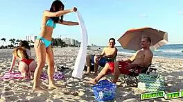 In this group scene, daddies are feeding their teen girls with matured cocks.