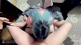 Families giggling while watching lingerie oral training given to young slave girl