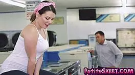 Laundromat Hook-Up with Tiny 18+ Cali Hayes in Wild Roleplay