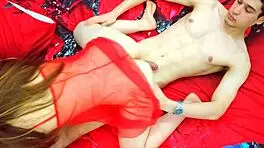 Beautiful daring girl feels pain during first intimate encounter