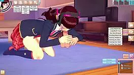 D.Va gets ridden and deepthroated in the room during a game parody fuck 😏