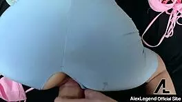 alix lynx gets creampied by alex legend without removing her leggings 😏