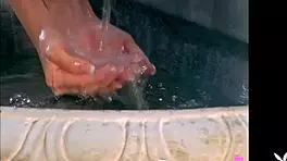 WOW, look at this BEAUTIFUL big tits model RIP her clothes and POSE with her AMAZING boobs!