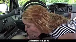 Hot teen sets up messy hardcore sex scene