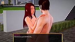 Redhead teen with small tits in my new family 500