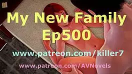 Redhead teen with small tits in my new family 500