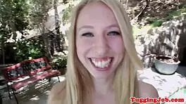 Amateur teen 18+ tugging and cocksucking outdoors?