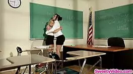 Lesbian Teacher Licking Students Pussy With Kissing And Fingering In Shaved Milf Action