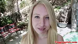 Amateur teen 18+ tugging and cocksucking outdoors?