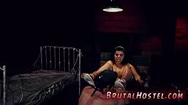 Intense hardcore pussy licking on bound young amateur teen couple in HD.