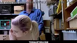 tiny blonde shoplifter fucks officer for sex deal