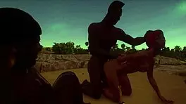 shannon gets rough interracial facial at party?