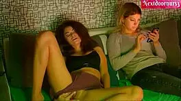 Busty babe says, Watch me masturbate near you.