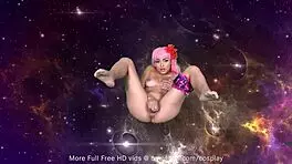 Teen Cosplays Scathach, Clothes Ripped, Pussy Dripping From Wild Masturbation