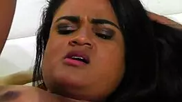 A brunette teen enjoys a special treat in a brazilian adventure