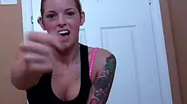 I say, 'Watch me tease your cock in workout clothes and give jerk off instructions'
