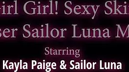sailor luna chases skirt and makes kayla paige orgasm