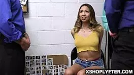 Kimora quin caught by officers mike and rusty! she satisfies them with blowjob and sex to avoid authorities!