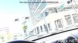 lustful babe showers then enjoys sexy sex