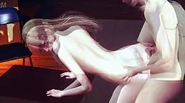 Futanari Fucks Teen Femboy In Ass And Cums On Body In College Uniform 3D Animation