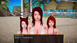 Teen Plays Game With Big Ass