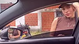 Small Colombian Teen Fucked by Driver, Deep Blowjob Breaks Tight Pussy, Begs for Cumshot!
