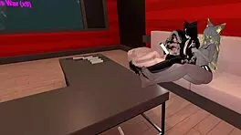 You get dominated by three hot girls' feet in VRChat