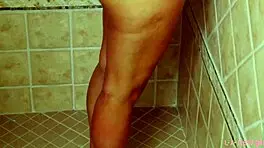 adorable blonde took a shower, but i swear i didn’t mean to peek at her on sofa...