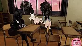 You get dominated by three hot girls' feet in VRChat