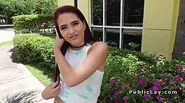 Redhead Teen 18+ Gives Blowjob And Gets Fucked Outdoors During Casting