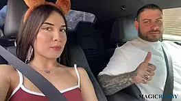 She masturbates in public while people watch.