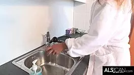 I, uh, make myself cum in the kitchen with toys, you know?