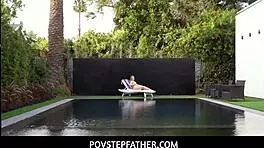 Wow, big ass blonde teen stepdaughter Anna Claire Clouds craves stepdad’s cock POV!