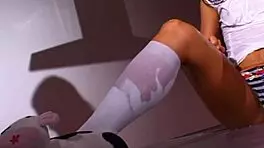 Little Lupe, are you fingering your petite body in the kitchen? Let's see that latina solo masturbation.