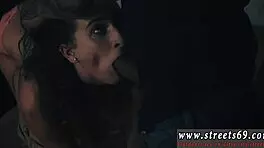 wild outdoor bondage with this teen