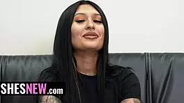 i'm gorgeous vikki valentine riding and getting creampie on first shoot