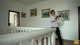 cutie teen tries older man for first time in daddy4k