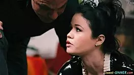 Oh man, this sexy teen maid gets dominated and fucked doggystyle in a full roleplay movie! 😏