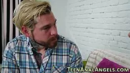 European Teen Bent Over For Intense Doggystyle Assfucking