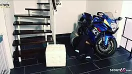 deutsche milf seduces young neighbor for stairwell fun